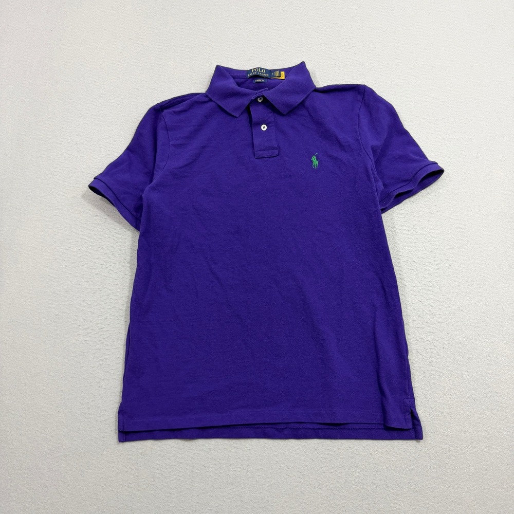 Polo Ralph Lauren Shirt Medium Purple Classic Fit Short Sleeve Pony Logo Cotton